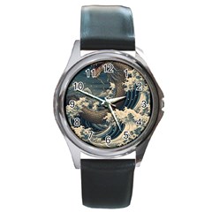 Sea Dragon Kanagawa Sea Monster Round Metal Watch