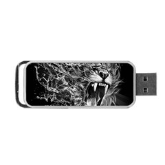 Lion Furious Abstract Desing Furious Portable Usb Flash (one Side)