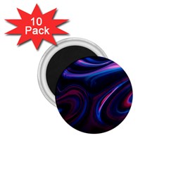 Purple Blue Swirl Abstract 1 75  Magnets (10 Pack) 