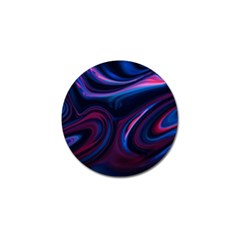 Purple Blue Swirl Abstract Golf Ball Marker