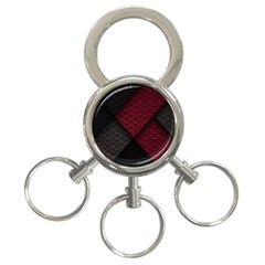 Red Black Abstract Pride Abstract Digital Art 3-ring Key Chain