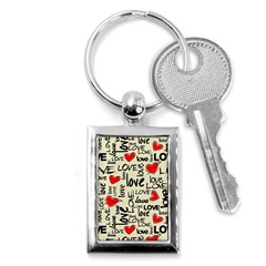 Love Abstract Background Textures Creative Grunge Key Chain (rectangle)