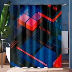 Minimalist Abstract Shaping  Abstract Digital Art Shower Curtain 60  X 72  (medium) 