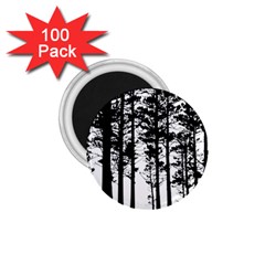 Trees Forest Woods Woodland Trunk 1 75  Magnets (100 Pack) 