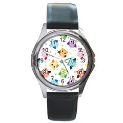Owl Bird Round Metal Watch by Semog4