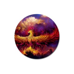 Phoenix Bird Magnet 3  (round) by Semog4