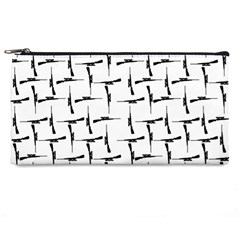 Precision Pursuit: Hunting Motif Black And White Pattern Pencil Case by dflcprintsclothing