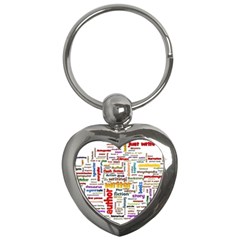 Writing Author Motivation Words Key Chain (heart) by Semog4