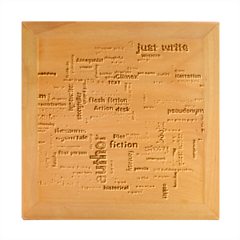 Writing Author Motivation Words Wood Photo Frame Cube