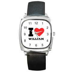 I Love William Square Metal Watch by ilovewhateva