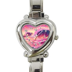 Wave Waves Ocean Sea Heart Italian Charm Watch by Ravend