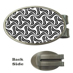 Soft-pattern-repeat-monochrome Money Clips (oval)  by Semog4