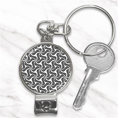 Soft-pattern-repeat-monochrome Nail Clippers Key Chain by Semog4