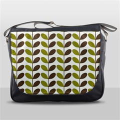 Leaf Plant Pattern Seamless Messenger Bag by Semog4