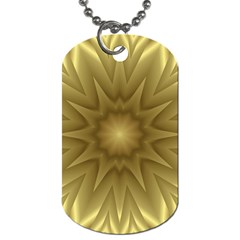 Background Pattern Golden Yellow Dog Tag (two Sides) by Semog4