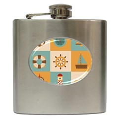 Nautical Elements Collection Hip Flask (6 Oz) by Semog4