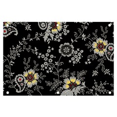 White And Yellow Floral And Paisley Illustration Background Banner And Sign 6  X 4  by Salman4z