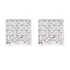 White Printer Paper With Text Overlay Humor Dark Humor Infographics Cufflinks (square) by Salman4z