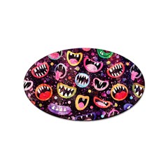 Funny Monster Mouths Sticker (oval)