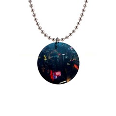 Cityscape Digital Art 1  Button Necklace