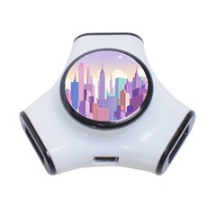 New York Skyline Cityscape Nyc New York City 3-port Usb Hub by Jancukart