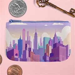 New York Skyline Cityscape Nyc New York City Large Coin Purse by Jancukart