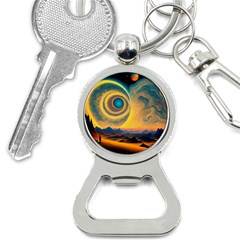 Surrealist Fantasy Dream Moon Space Bottle Opener Key Chain