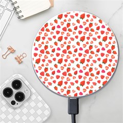 Watercolor Strawberry Wireless Fast Charger(white) by SychEva