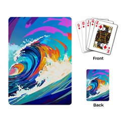 Tsunami Waves Ocean Sea Nautical Nature Water Art Playing Cards Single Design (rectangle) by Jancukart