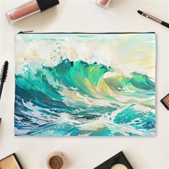 Waves Ocean Sea Tsunami Nautical 90 Cosmetic Bag (xl) by Jancukart