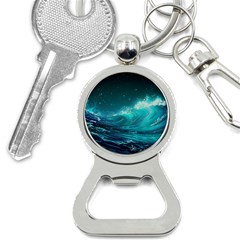 Tsunami Waves Ocean Sea Nautical Nature Water 7 Bottle Opener Key Chain by Jancukart