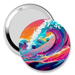 Tsunami Waves Ocean Sea Nautical Nature Water 2 3  Handbag Mirrors by Jancukart