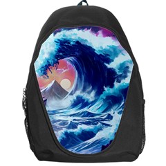 Storm Tsunami Waves Ocean Sea Nautical Nature Backpack Bag