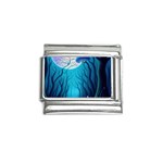 Forrest Jungle Blue Artwork Italian Charm (9mm) Front