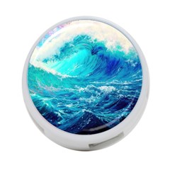 Tsunami Waves Ocean Sea Nautical Nature Water Nature 4-port Usb Hub (two Sides) by Jancukart