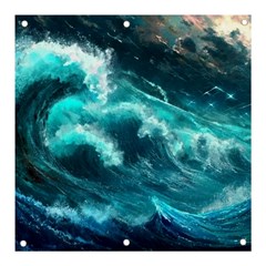 Thunderstorm Tsunami Tidal Wave Ocean Waves Sea Banner And Sign 3  X 3 