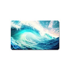 Tsunami Waves Ocean Sea Nautical Nature Water 8 Magnet (name Card) by Jancukart