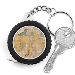 Vintage World Map Physical Geography Measuring Tape