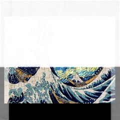 The Great Wave Of Kanagawa Painting Starry Night Van Gogh Rectangular Jigsaw Puzzl by Sudheng