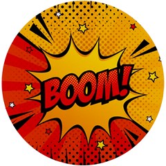 Explosion Boom Pop Art Style Uv Print Round Tile Coaster