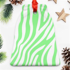 Green Zebra Vibes Animal Print  Ornament (bell)