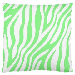 Green Zebra Vibes Animal Print  Standard Premium Plush Fleece Cushion Case (one Side)