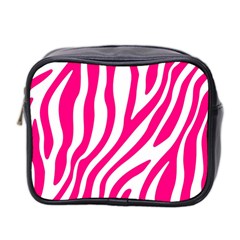 Pink Fucsia Zebra Vibes Animal Print Mini Toiletries Bag (two Sides) by ConteMonfrey