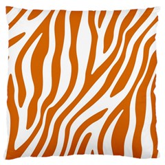 Orange Zebra Vibes Animal Print   Standard Premium Plush Fleece Cushion Case (two Sides)