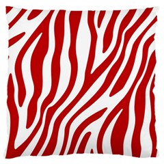 Red Zebra Vibes Animal Print  Standard Premium Plush Fleece Cushion Case (one Side)