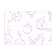 Birds Seamless Pattern Purple Sticker A4 (100 Pack) by ConteMonfrey