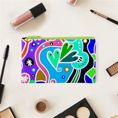 Crazy Pop Art - Doodle Hearts   Cosmetic Bag (xs) by ConteMonfrey