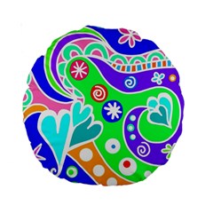 Crazy Pop Art - Doodle Lover   Standard 15  Premium Round Cushions