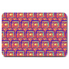 Pink Yellow Neon Squares - Modern Abstract Large Doormat by ConteMonfrey