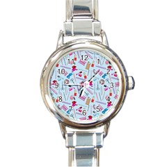 Manicure Nail Round Italian Charm Watch by SychEva